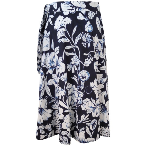Gonna fantasia floreale blu per donna