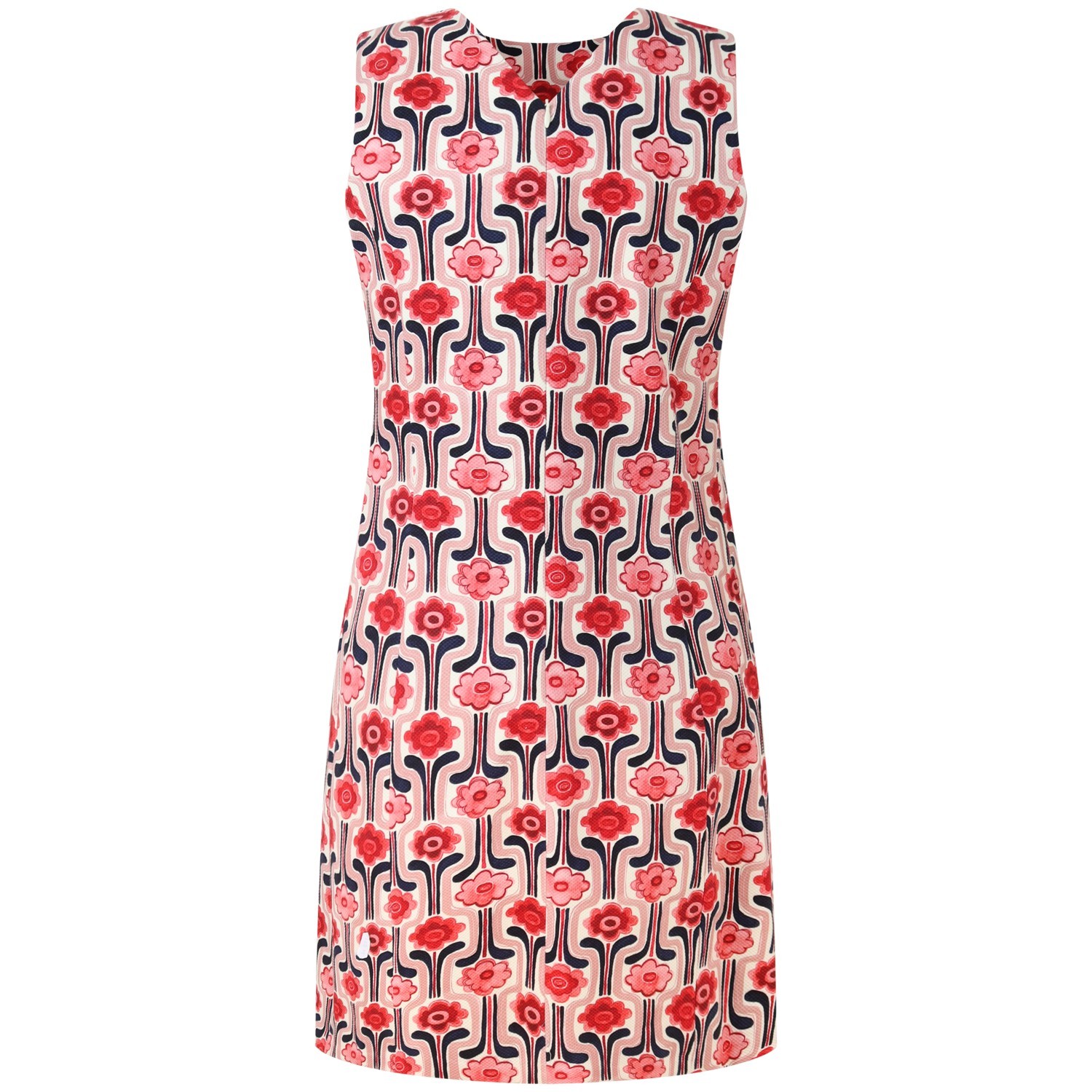 Abito fantasia rosso per donna