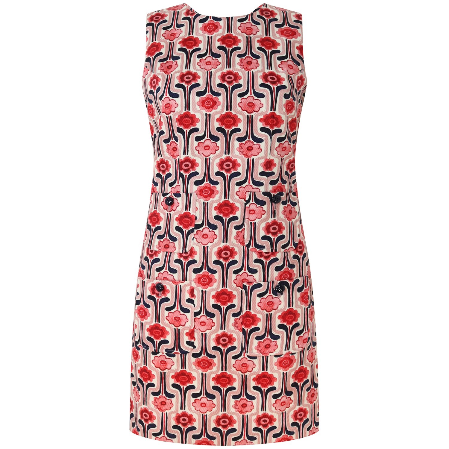 Abito fantasia rosso per donna 2