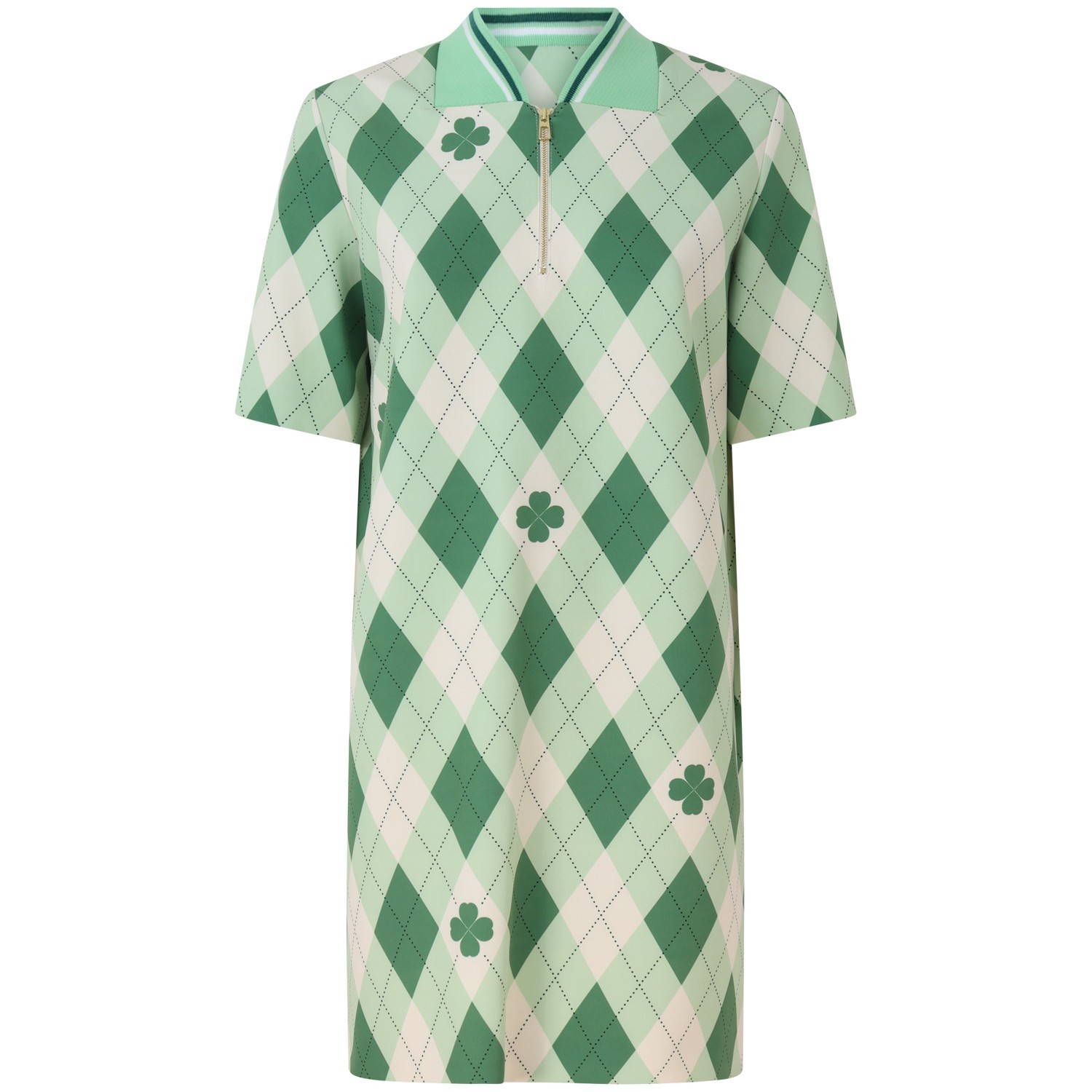 Abito a rombi verde per donna