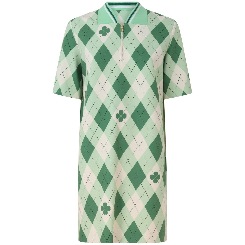 Abito a rombi verde per donna