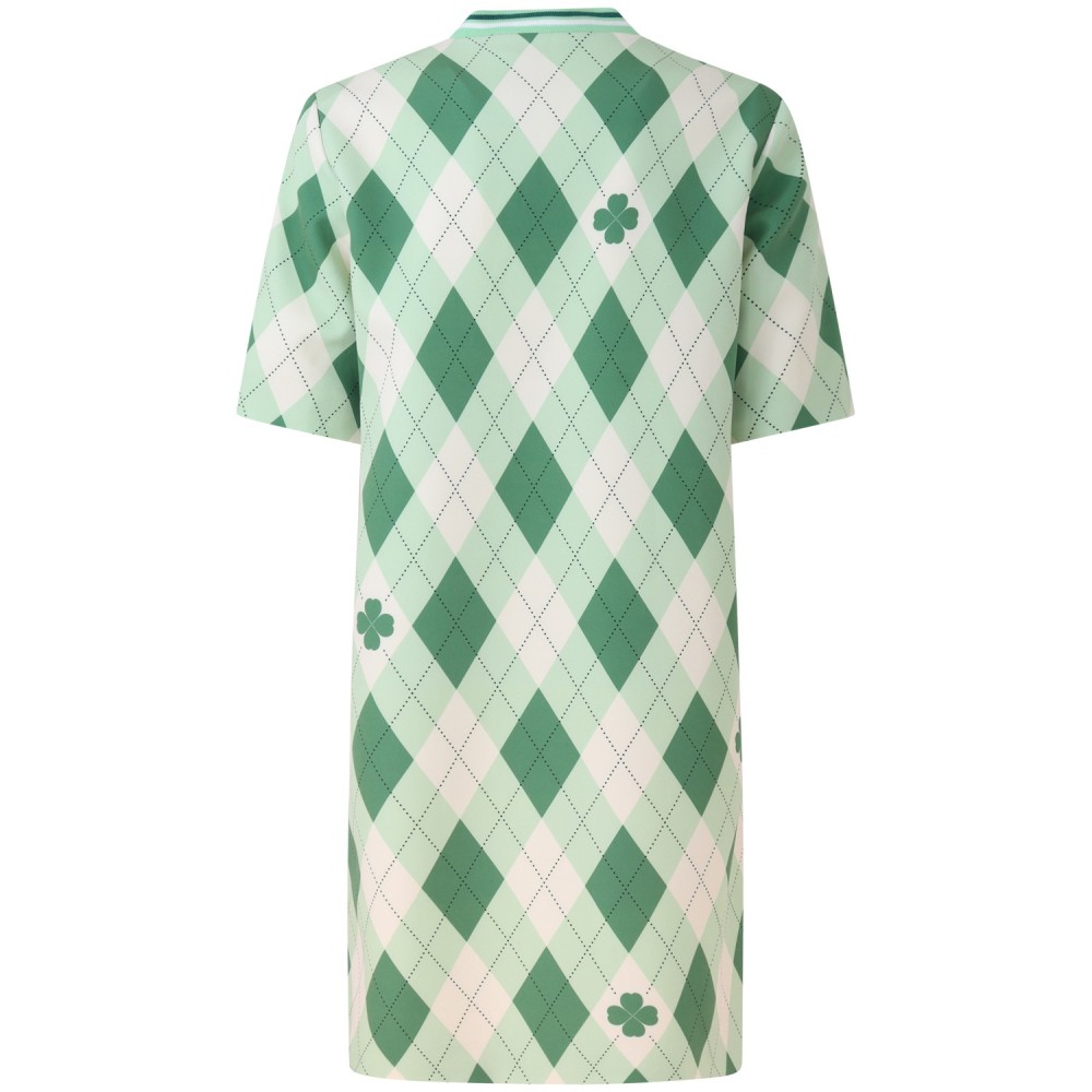 Abito a rombi verde per donna