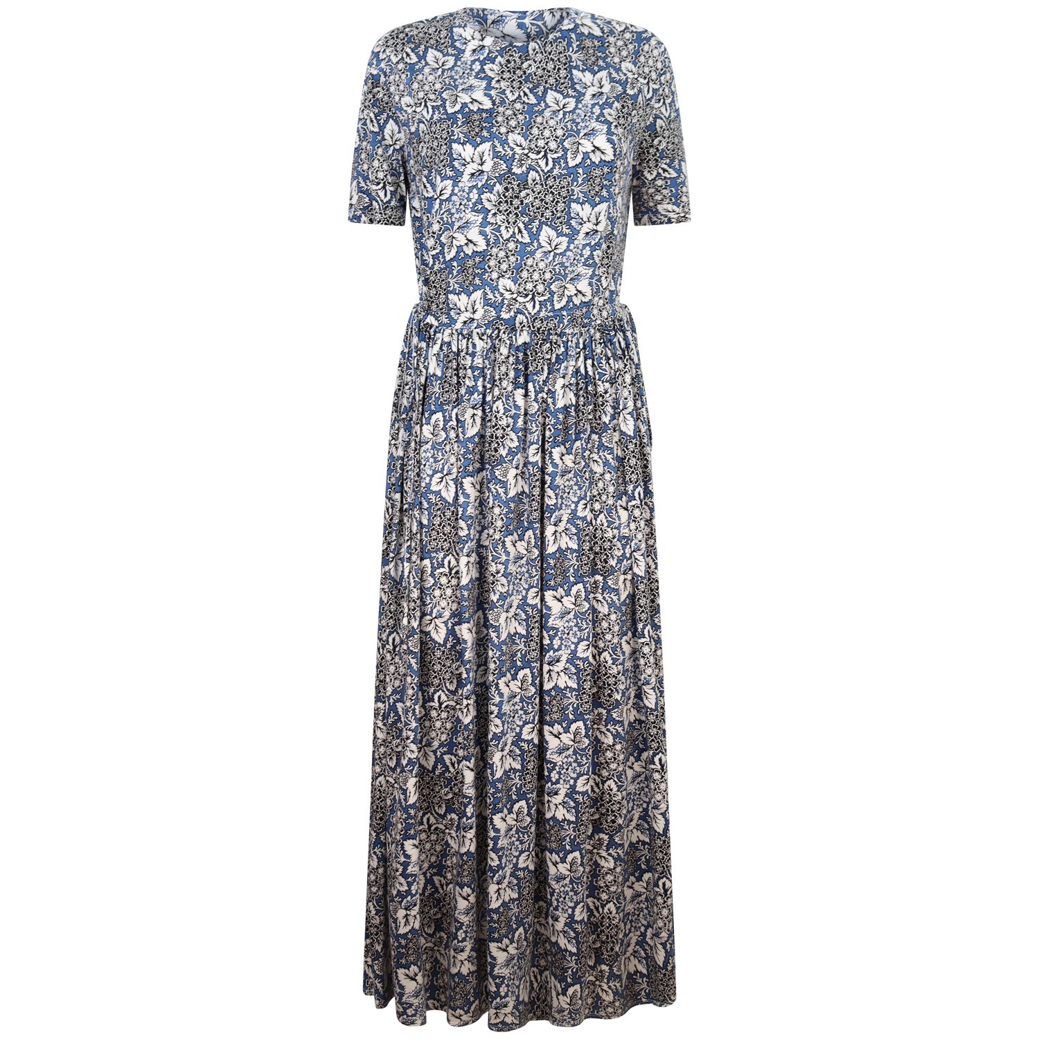 Abito a fantasia blu per donna