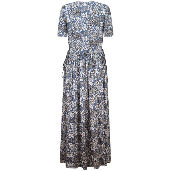 Abito a fantasia blu per donna