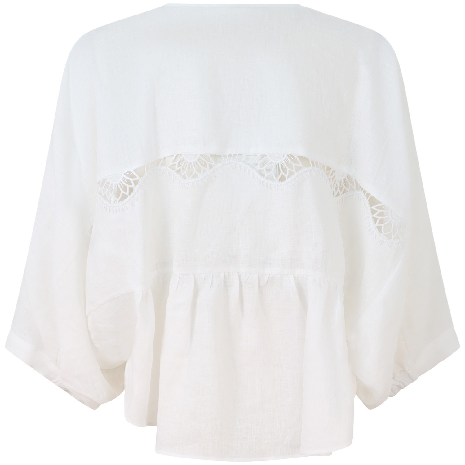 Camicia bianca con ricami per donna 2