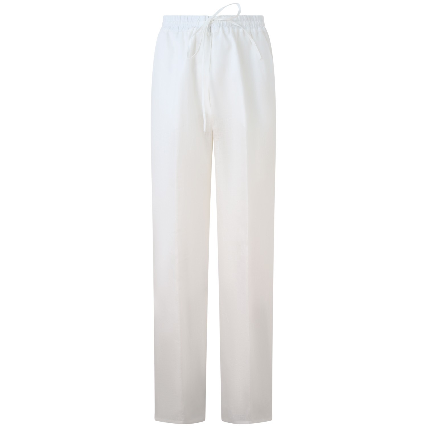 Pantalone bianco in lino per donna