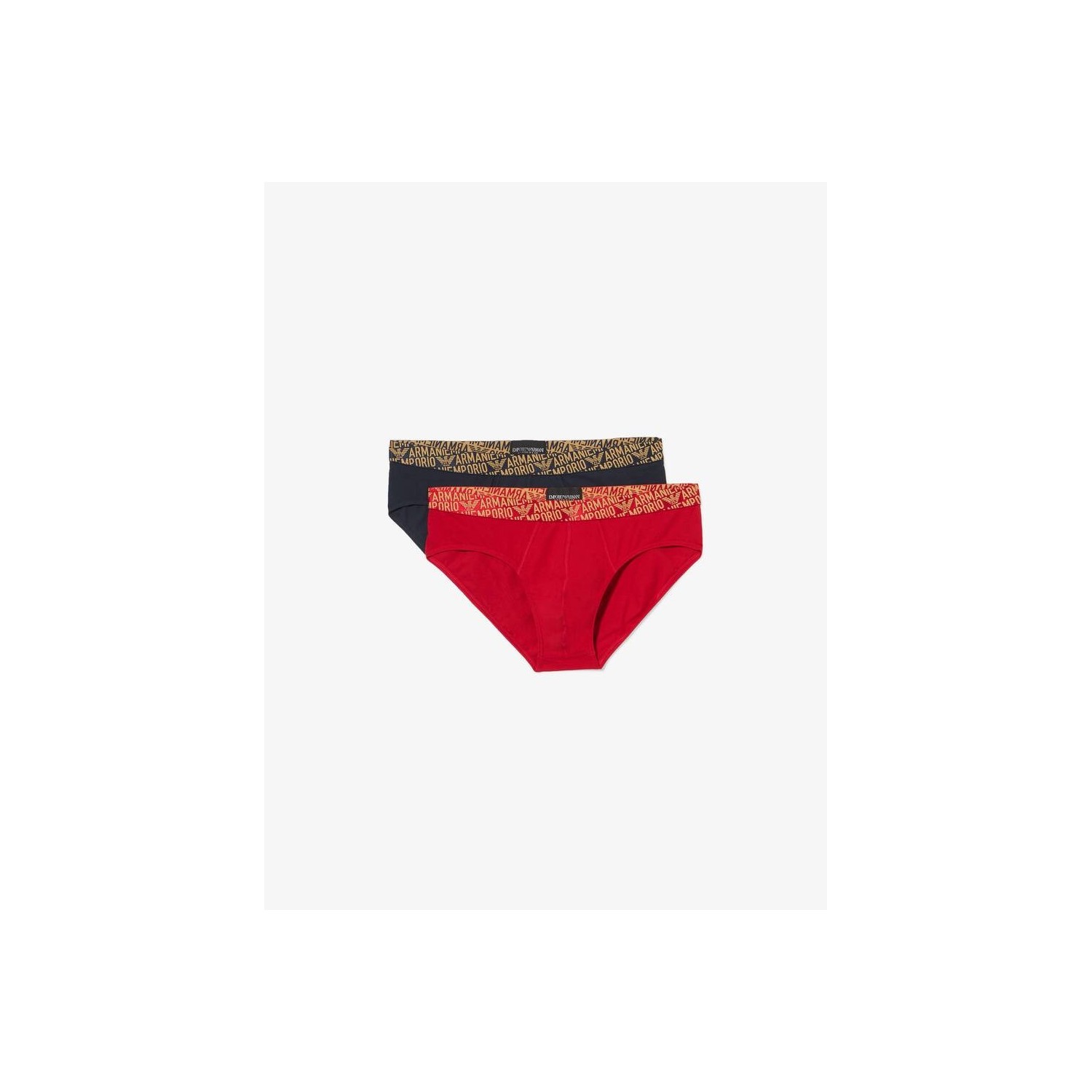Slip 2 pack blu e rosso con logo per uomo