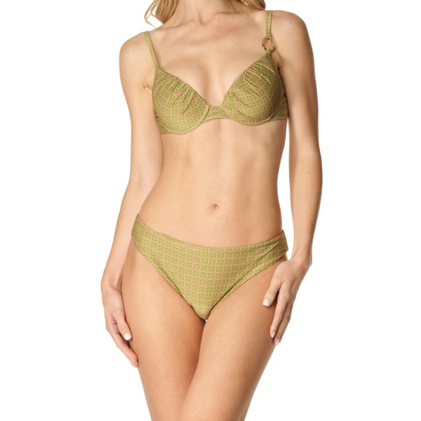 Bikini verde-rosa per donna