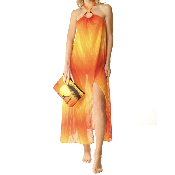 Abito arancione safari per donna