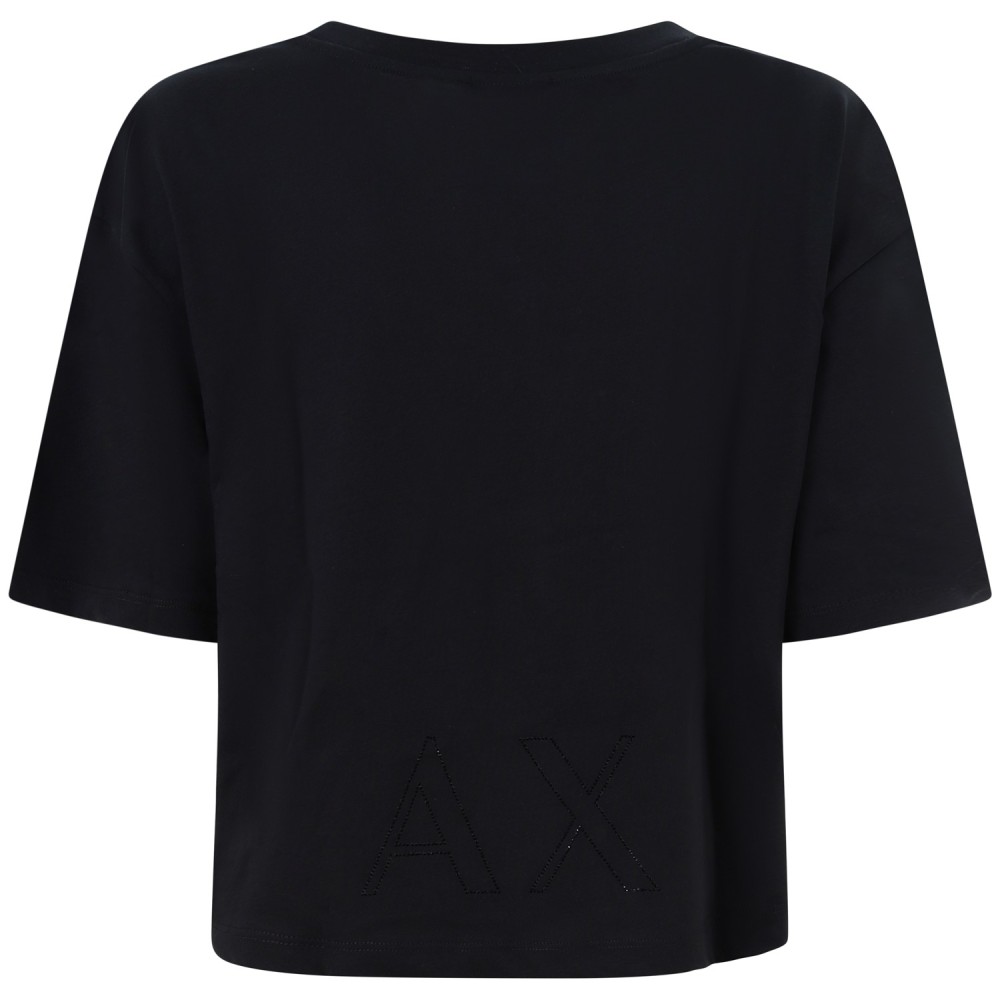 T-shirt Crop nera per donna
