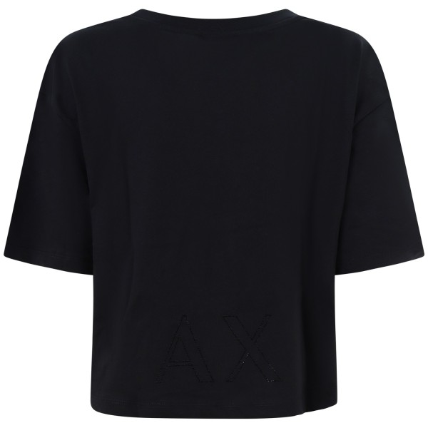 T-shirt Crop nera per donna