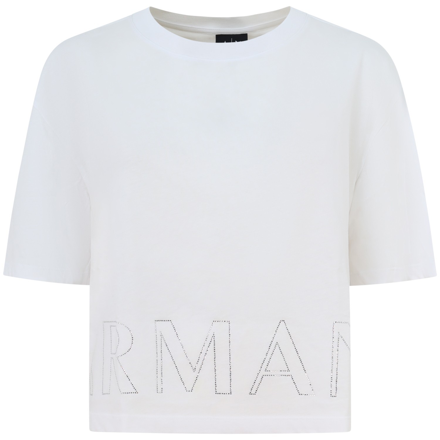 T-shirt Crop bianca per donna