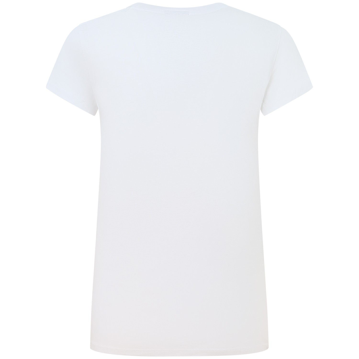 T-shirt bianca con strass per donna 2