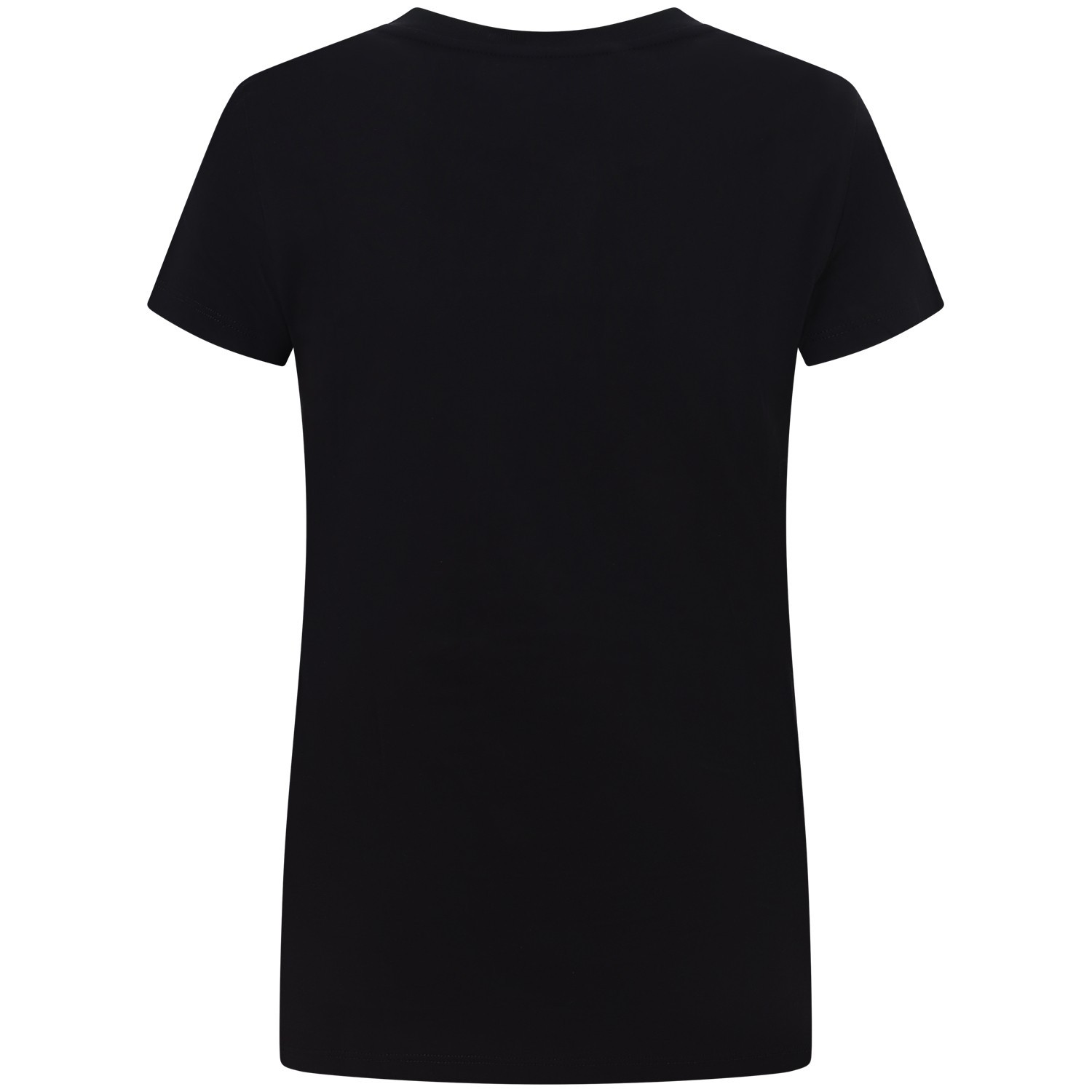 T-shirt nera con strass per donna