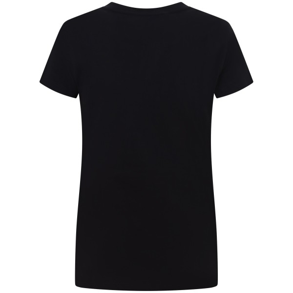 T-shirt nera con strass per donna