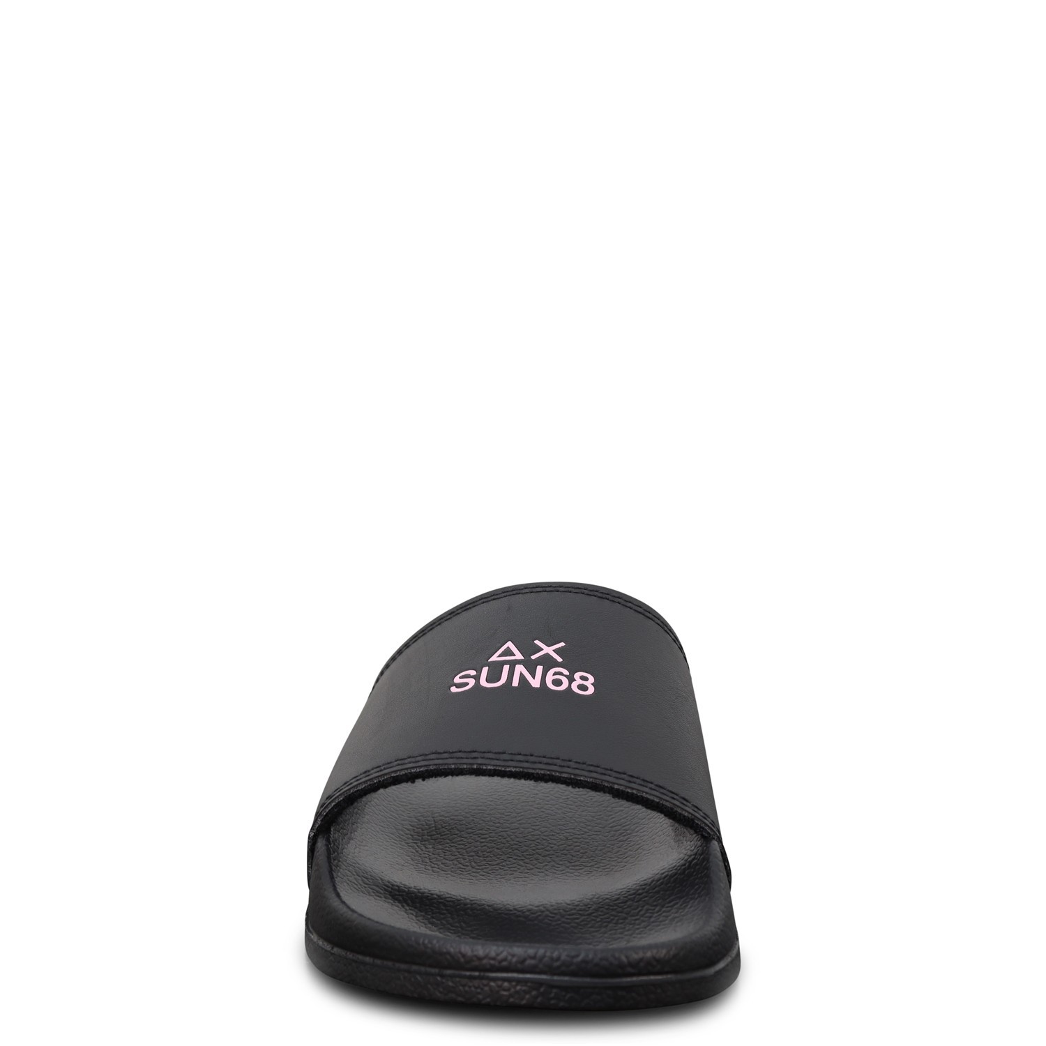 Ciabatte nere con logo rosa  per donna
