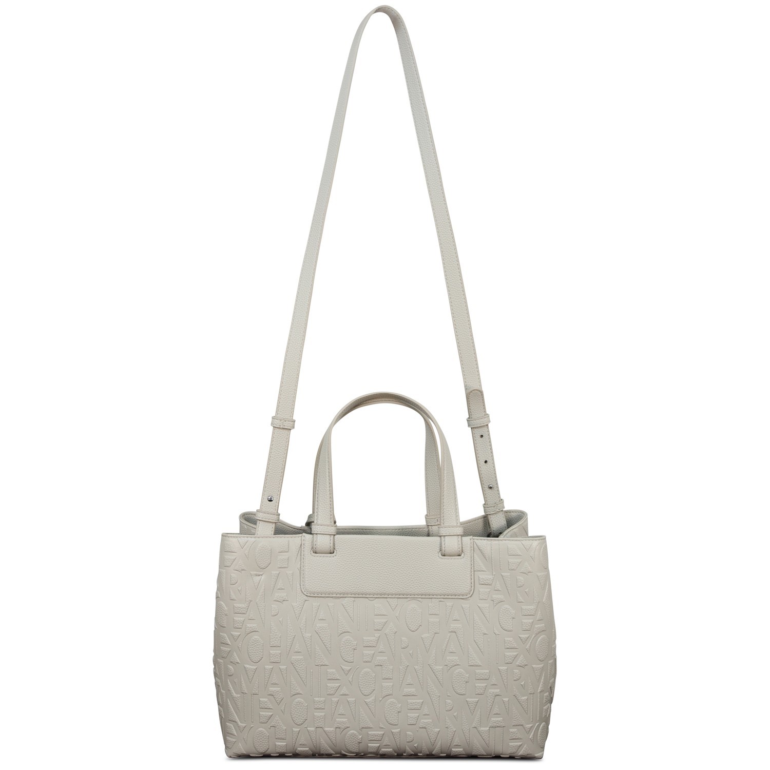 Borsa beige logata per donna