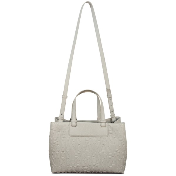 Borsa beige logata per donna