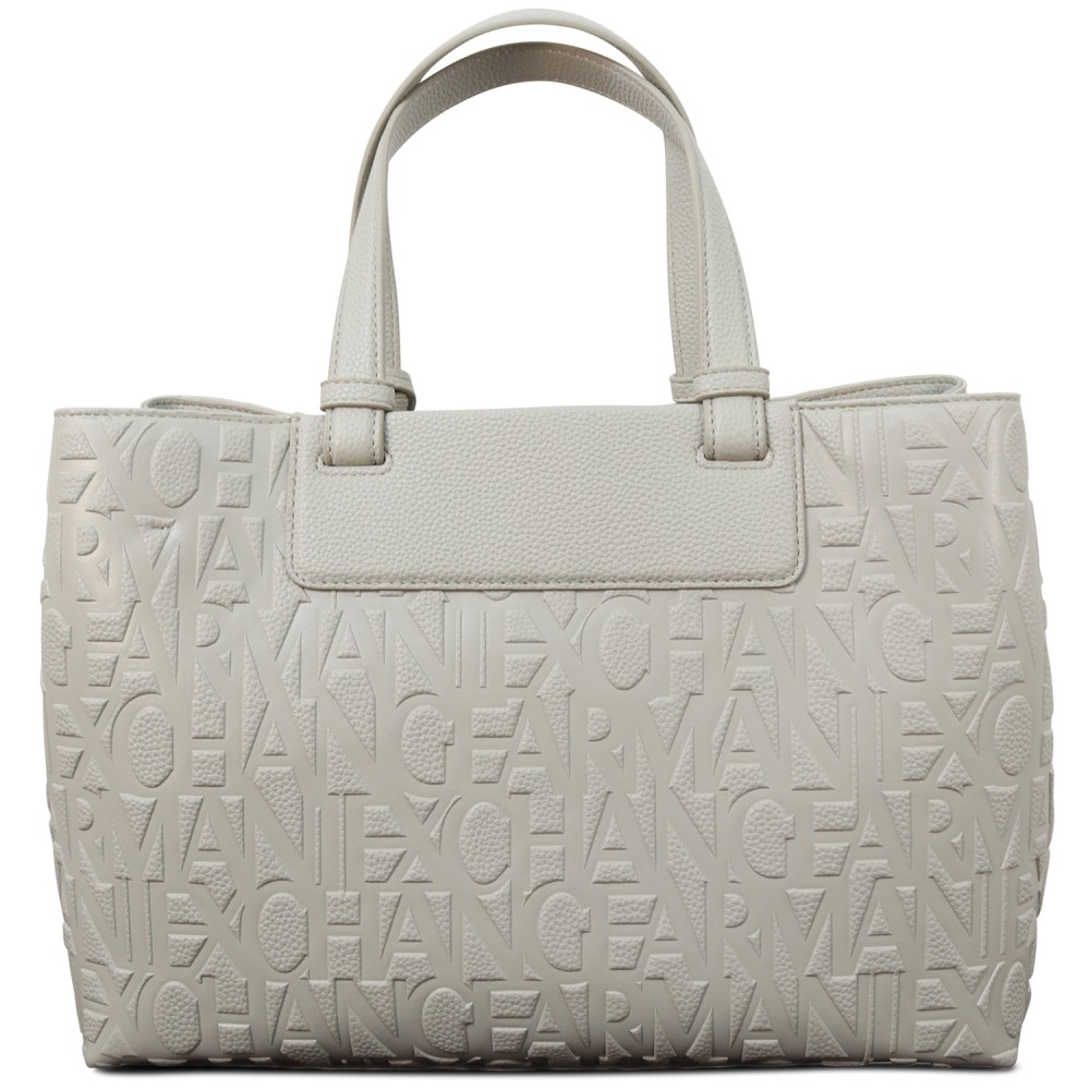 Borsa beige logata per donna