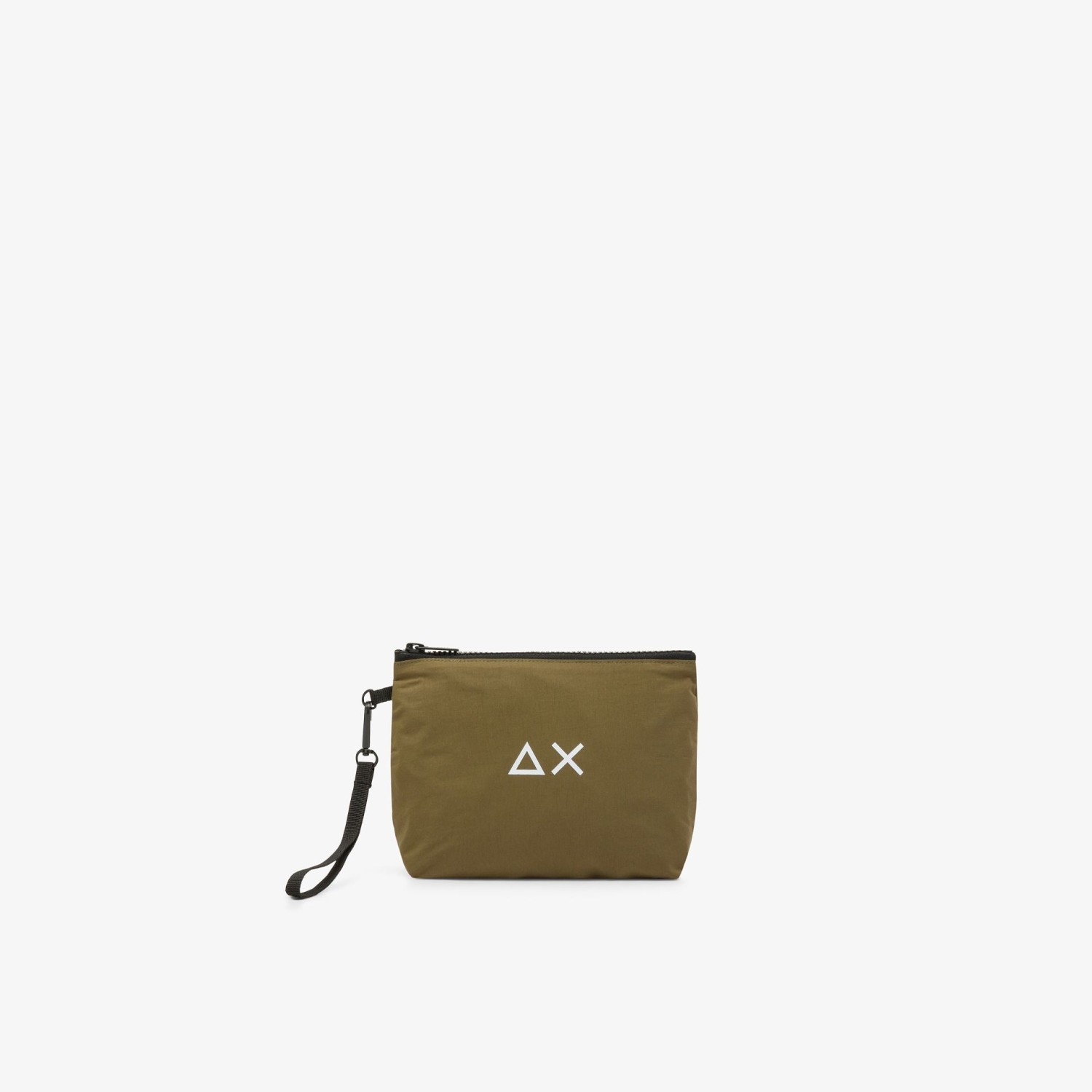 Pochette verde in nylon per uomo