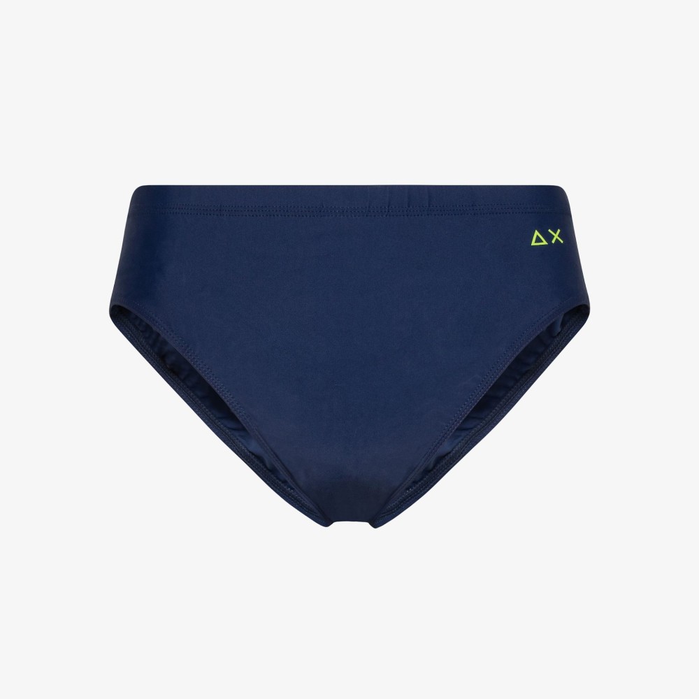 Slip mare blu con logo per uomo