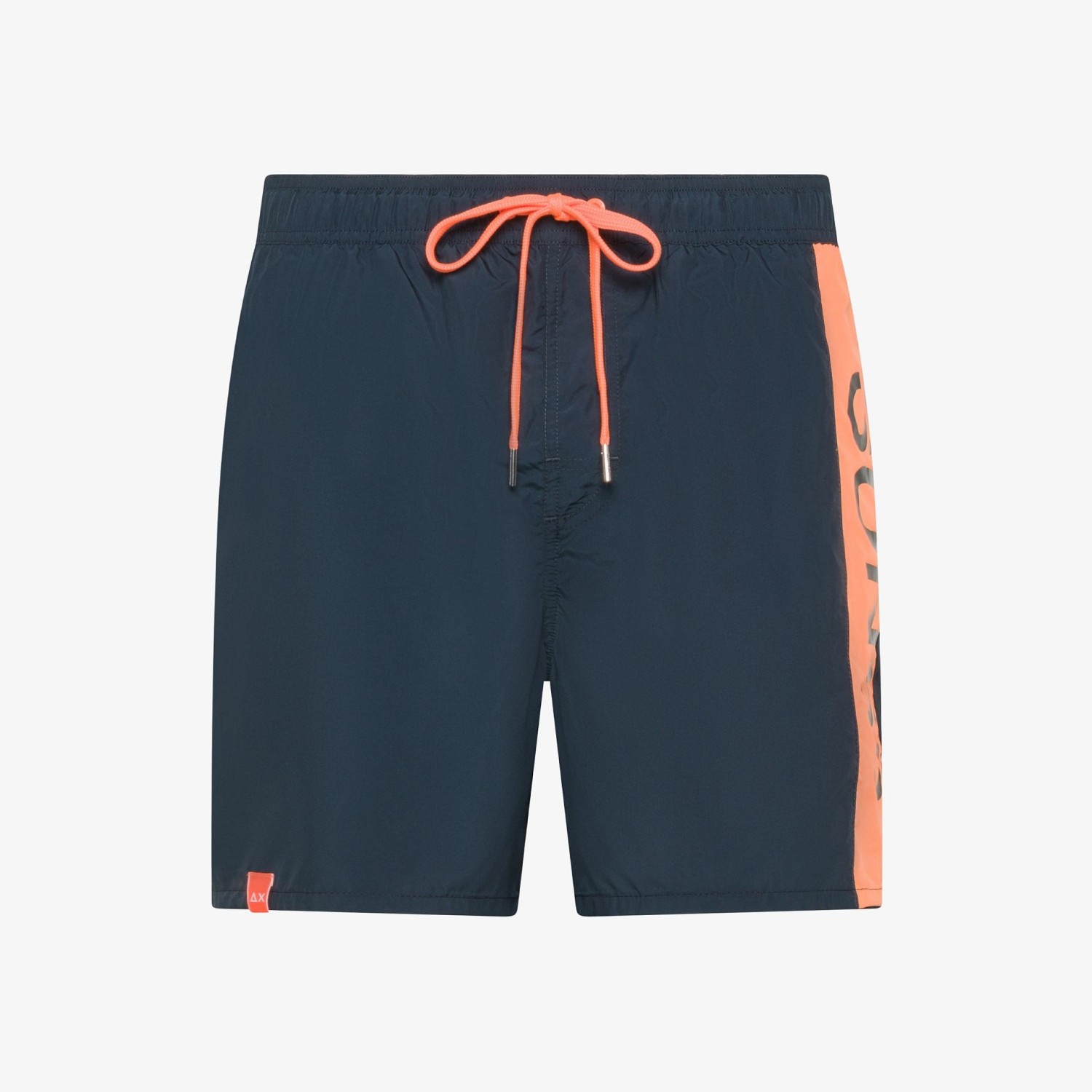 Shorts mare blu con maxi logo per uomo