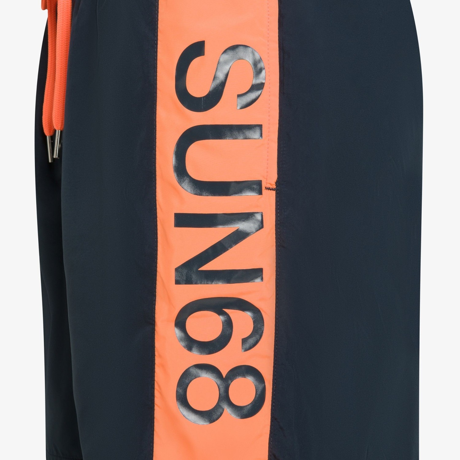 Shorts mare blu con maxi logo per uomo 2