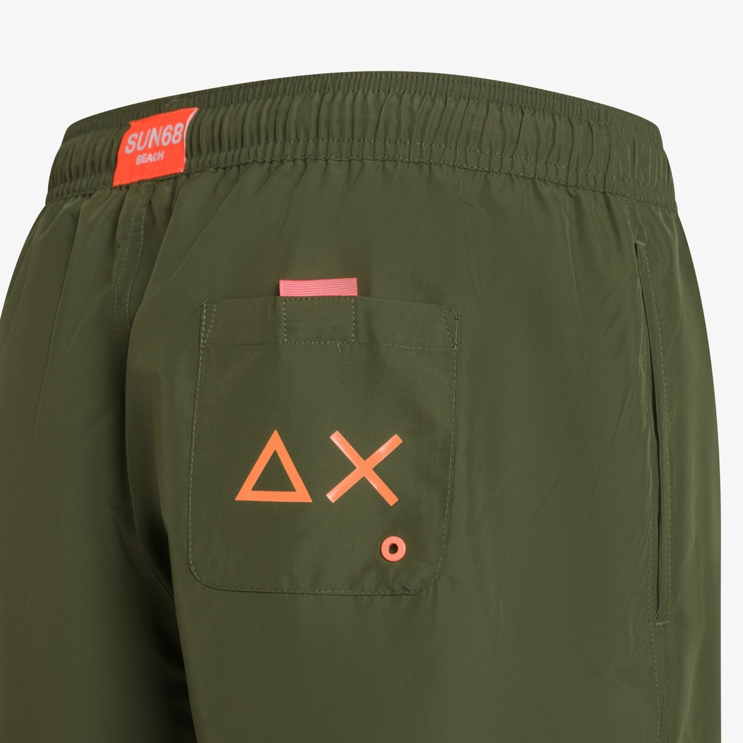 Shorts mare verde con maxi logo per uomo 2