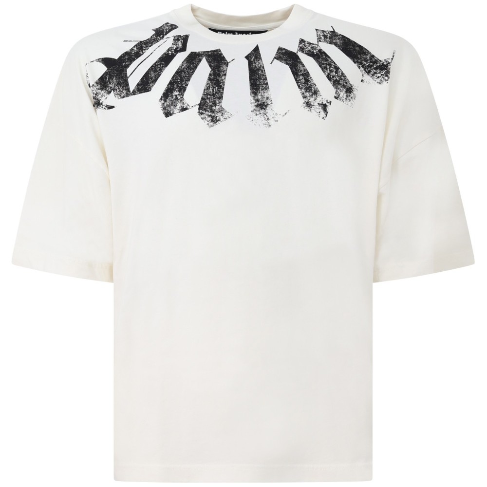 T-shirt bianca con logo  per uomo