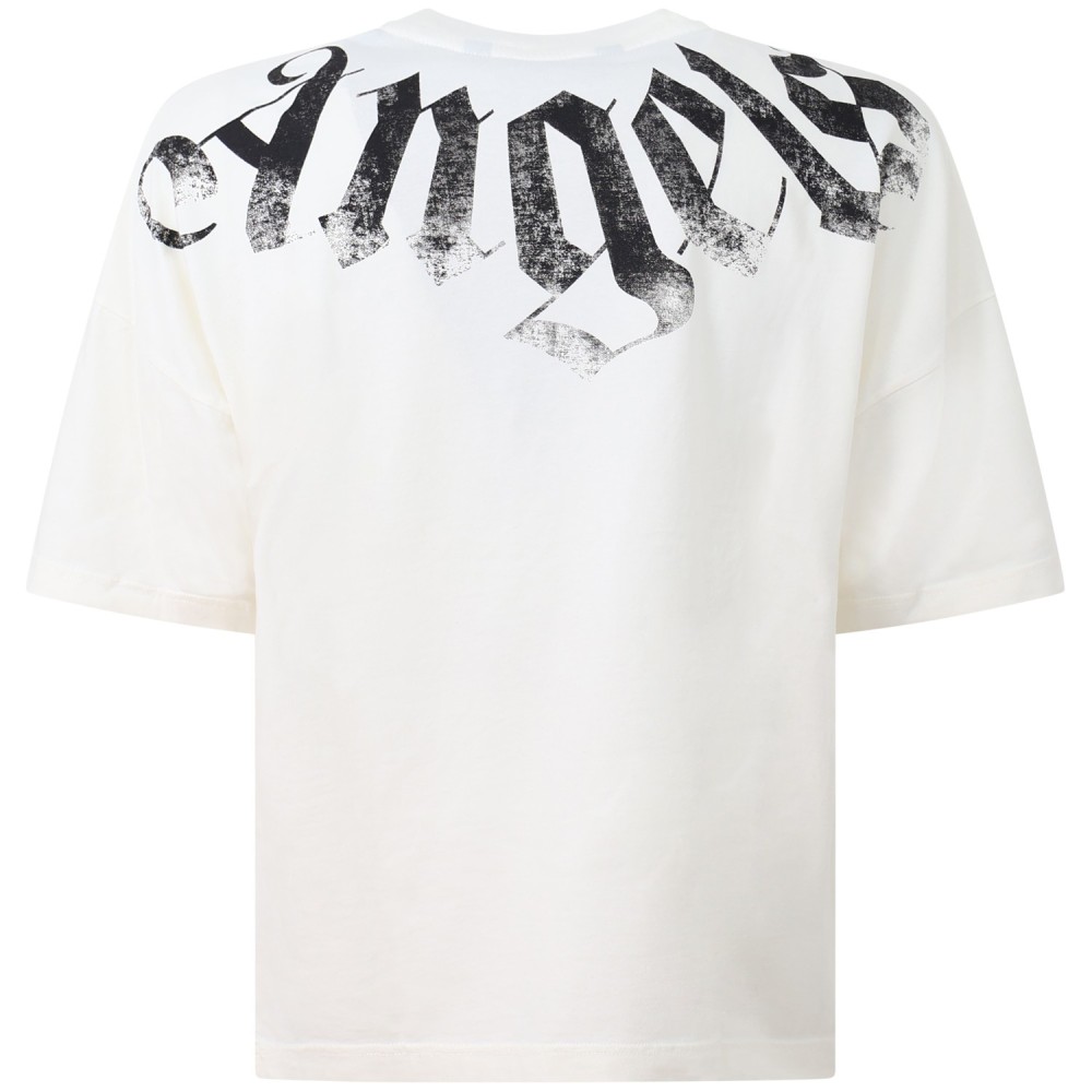 T-shirt bianca con logo  per uomo