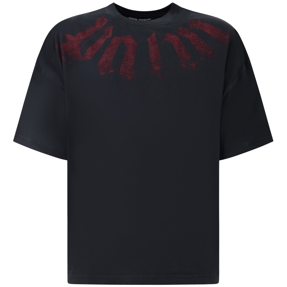 T-shirt nera con logo  per uomo