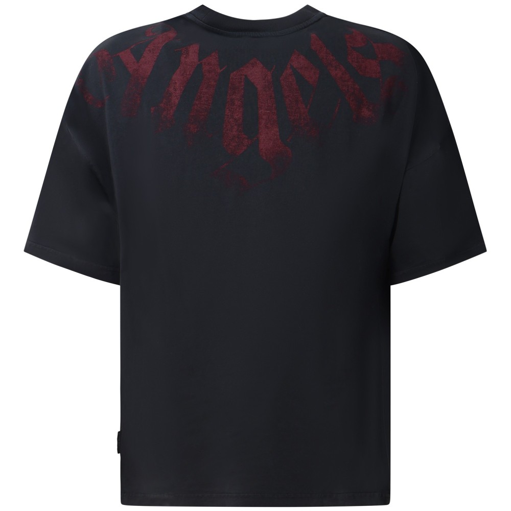 T-shirt nera con logo  per uomo