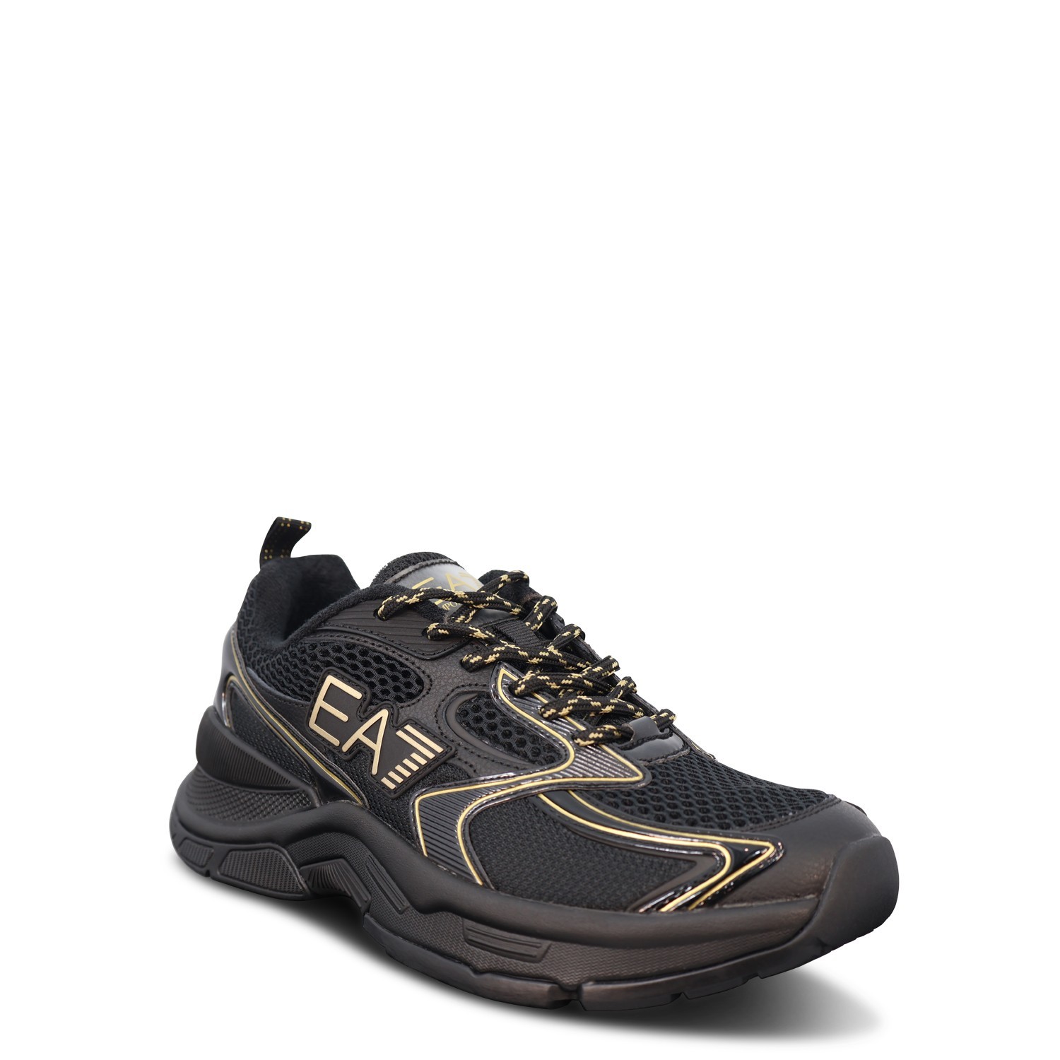 Sneakers nera  e oro per uomo 2
