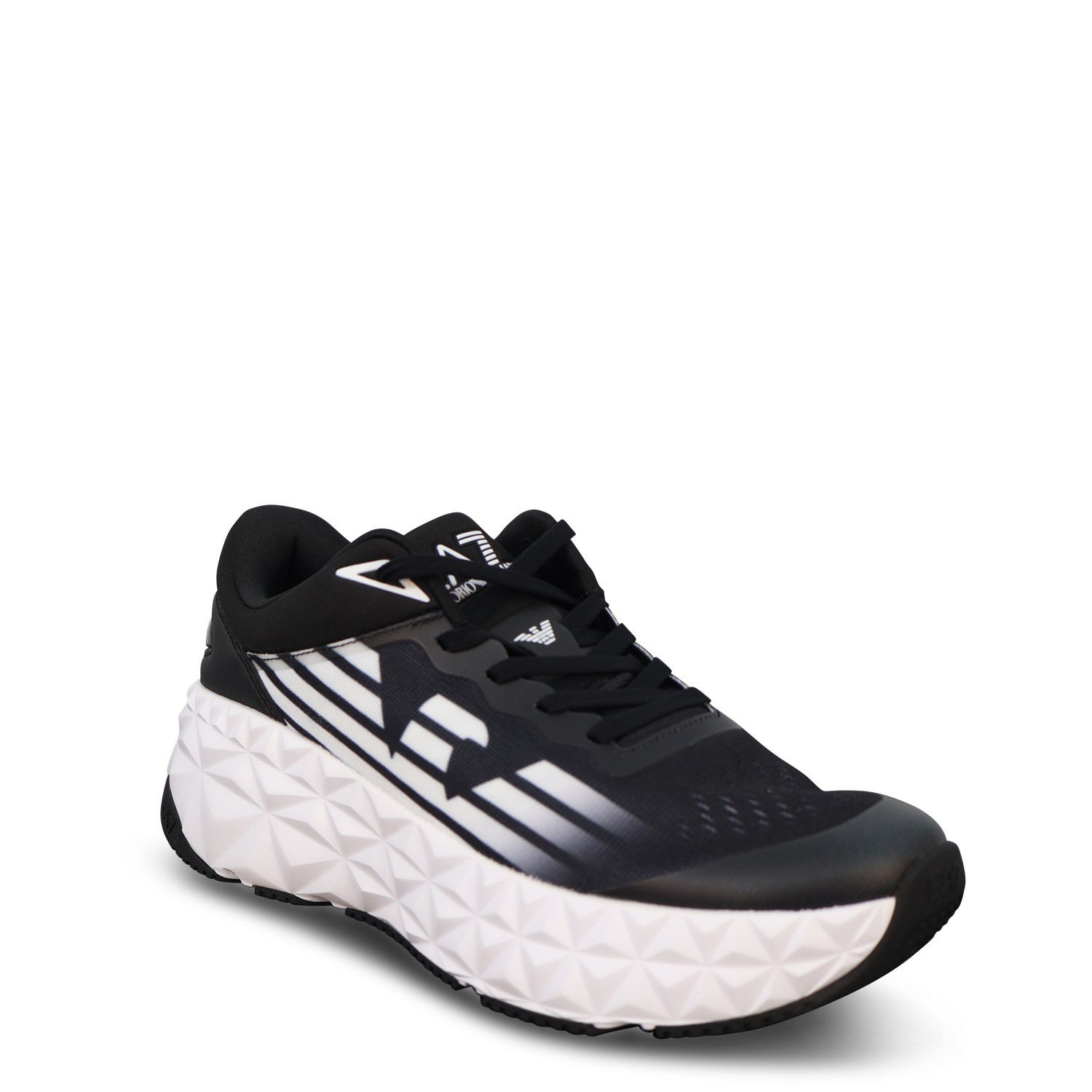Sneakers nera con maxi logo per uomo 2