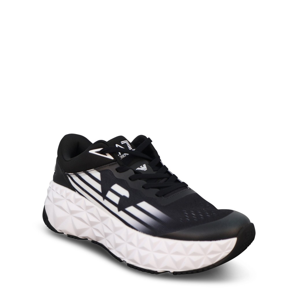 Sneakers nera con maxi logo per uomo
