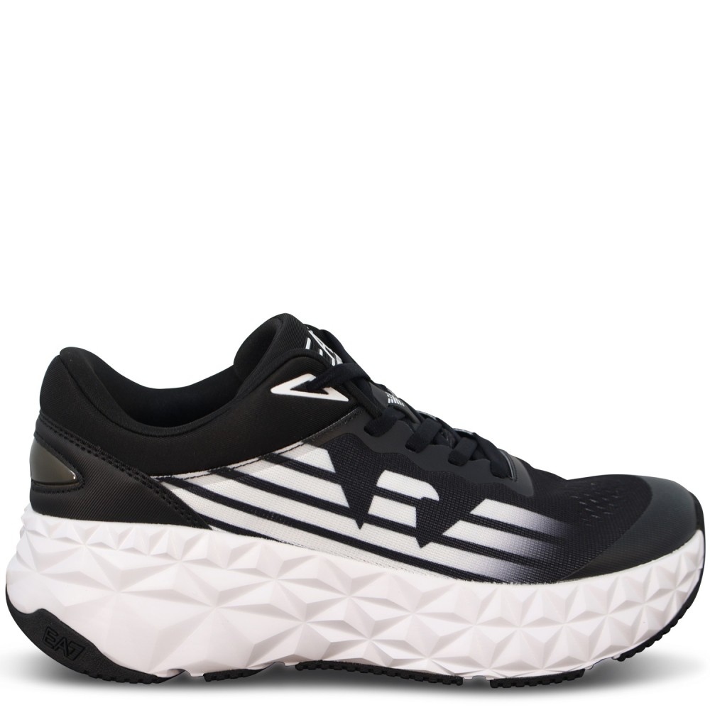 Sneakers nera con maxi logo per uomo