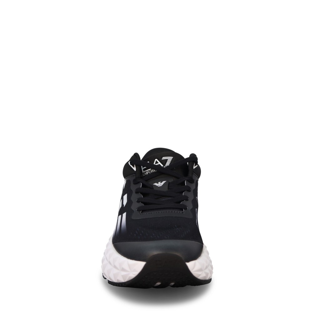 Sneakers nera con maxi logo per uomo
