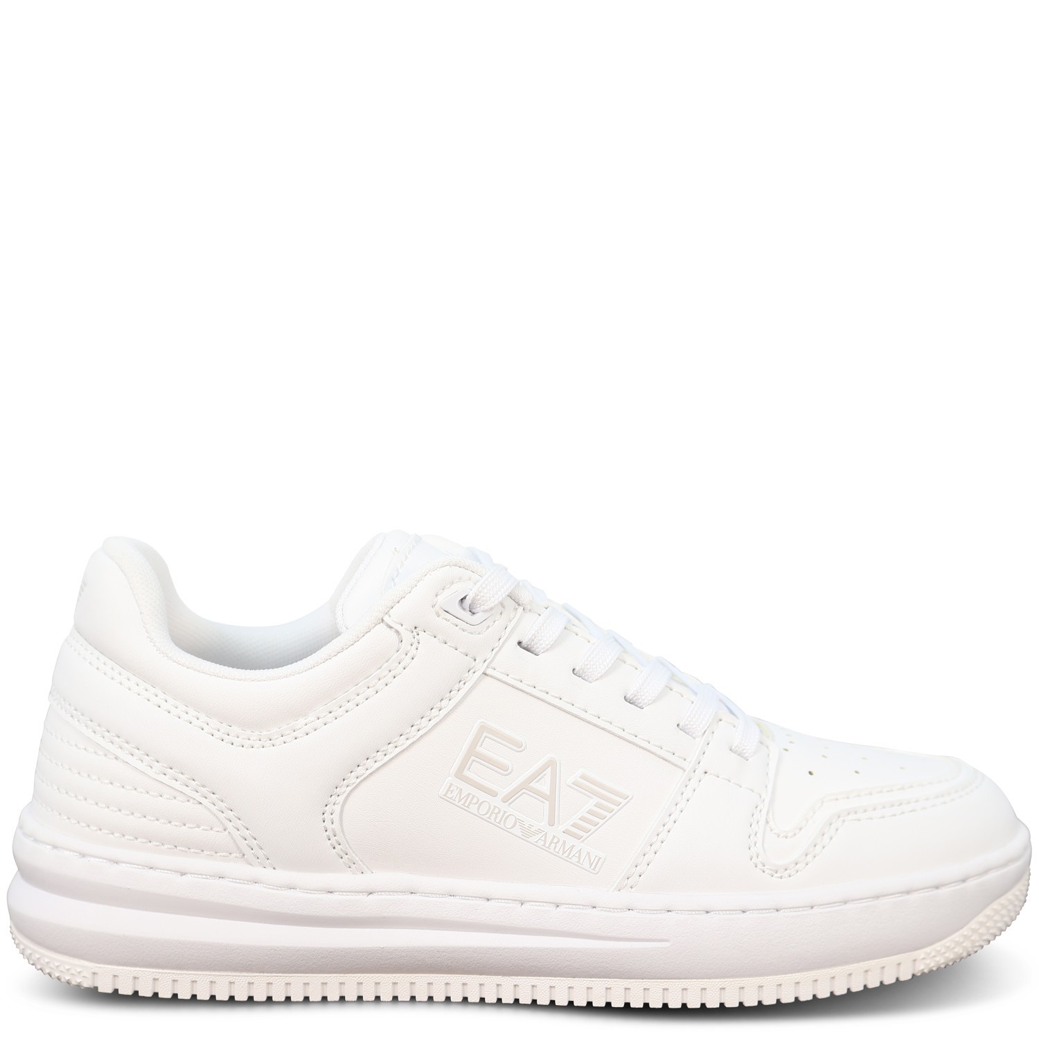 Sneakers bianca   con mini logo per uomo
