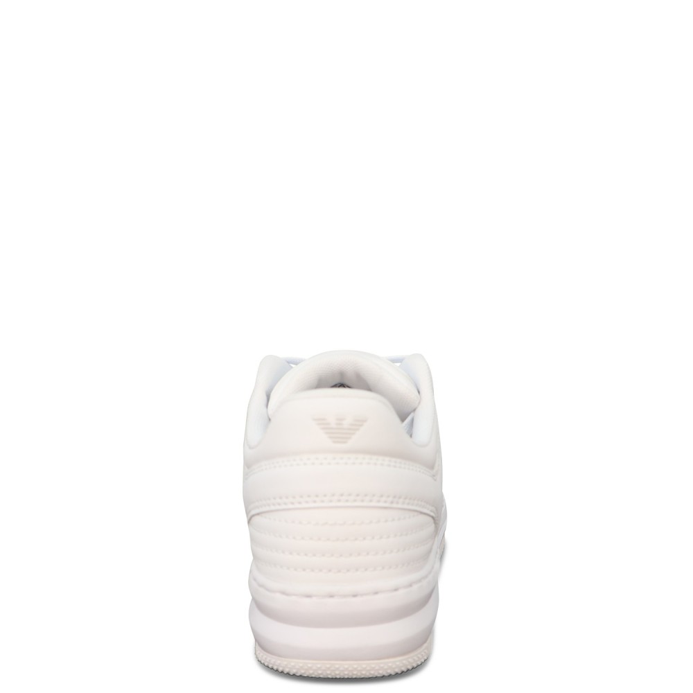Sneakers bianca   con mini logo per uomo