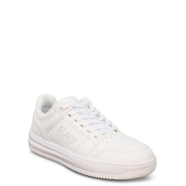 Sneakers bianca   con mini logo per uomo