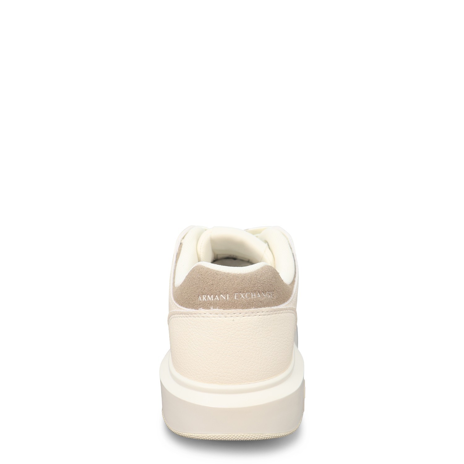 Sneakers avorio e beige  con mini logo per uomo