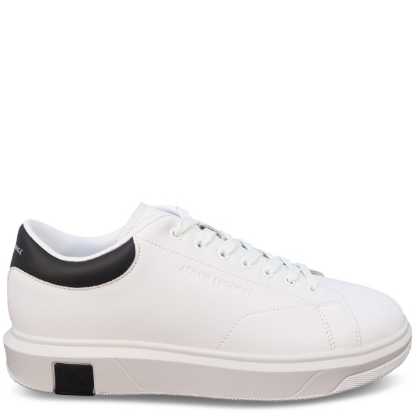 Sneakers bianche con mini logo per uomo