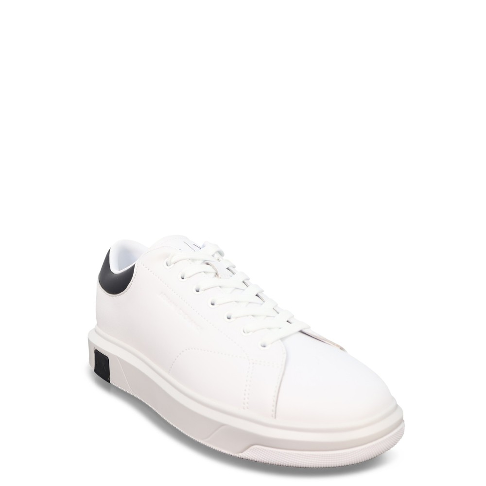 Sneakers bianche con mini logo per uomo