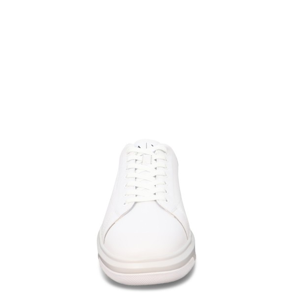 Sneakers bianche con mini logo per uomo
