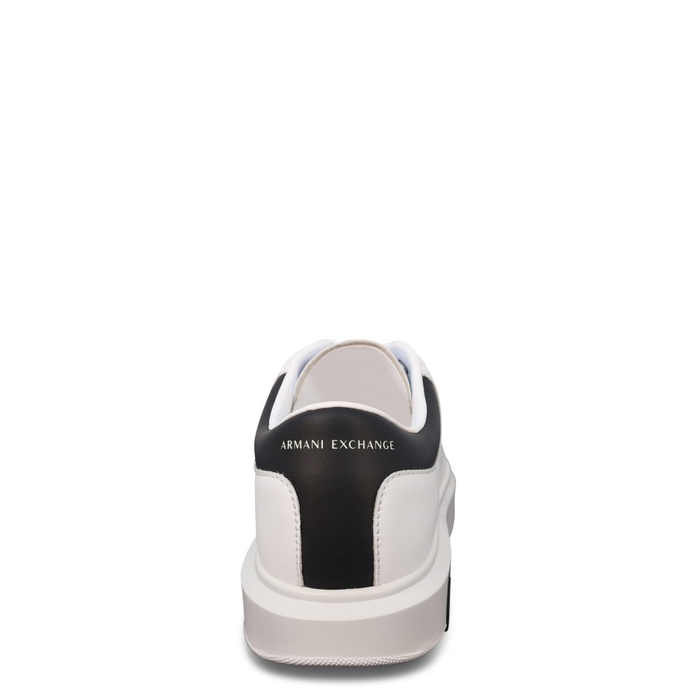 Sneakers bianche con mini logo per uomo
