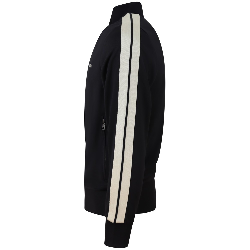 Felpa con zip nera per uomo