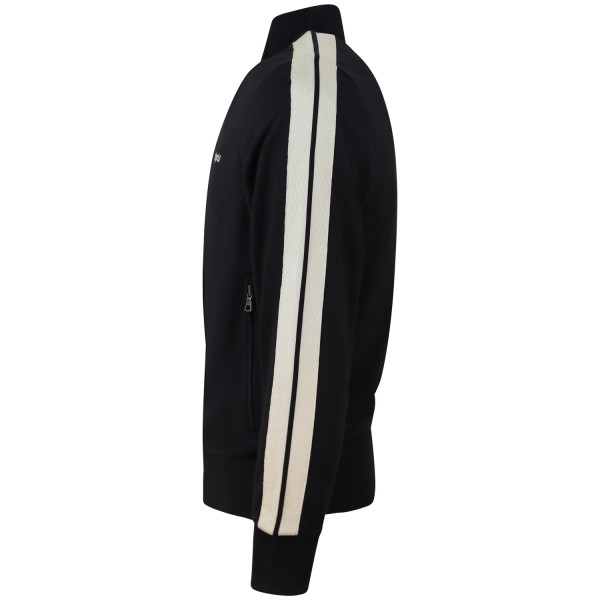 Felpa con zip nera per uomo