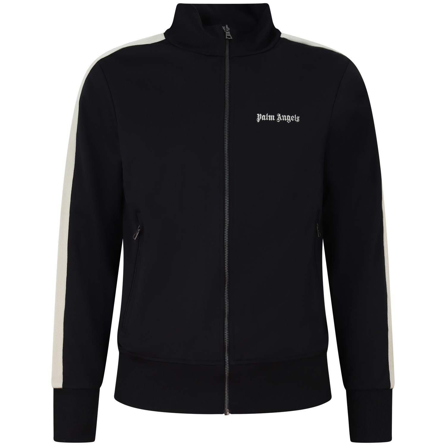 Felpa con zip nera per uomo