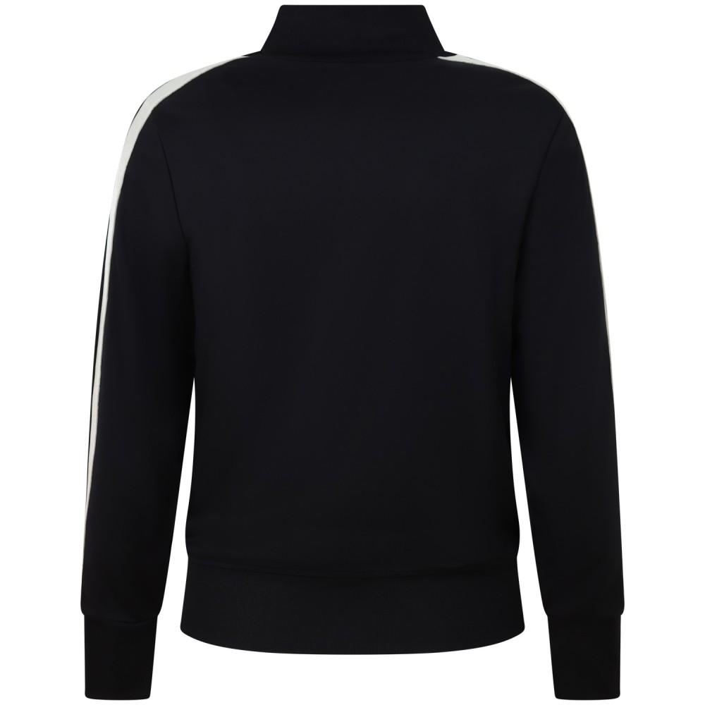 Felpa con zip nera per uomo