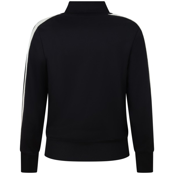Felpa con zip nera per uomo